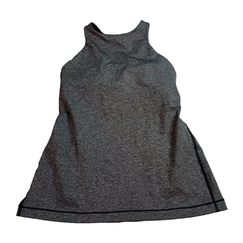 Lululemon Sports Bra Tank Top Women's 6‎ Basic Sleeveless Gray Solid Polyester